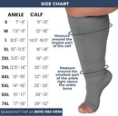 Mojo Toeless Compression Socks for Women and Men 20-30 mmHg Open Toe - AB211 | 4X-Large | Grey — 4