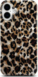 J.west Compatible with iPhone 16 Plus Case,Luxury Sparkle Translucent Clear Vintage Leopard Print Soft Silicone Cover for Girls Women Protective Phone Case for iPhone 16 Plus 6.7 inch Cheetah — 1