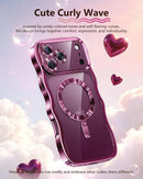Meifigno Magnetic for iPhone 18 Pro Max Case Cute Wavy (6.9"), Burgundy — 8