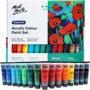 Mont Marte Acrylic Colour Paint Set Signature 24pc x 1.21 US fl.oz (36ml), Acrylic Paint Kit Ideal for Canvas, Wood, Air Dried Clay, Cardboard and More, Great Beginner Acrylic Paint Set, Includes 24 Colors | 24 Count (Each 1.22 Fl Oz) — 1