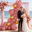 110pcs Dusty Pink Balloon 12 Inch, Brush Pink Latex Balloons for Birthday Party Baby Shower Wedding(with 2 Ribbons). | 12inch(normal) | A07-dusty Pink — 4