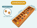 BSIRI Classic Shut The Box Game Wooden 12 Numbers with Math Lover Player Wood Box of Brain Teaser Puzzles Single Player Original Wood Dice and Close flip Number Board Games Adults Travel Mini Size — 4
