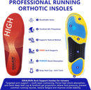 Running Insoles Arch Support Inserts for Men & Women Plantar Fasciitis - Red — 5