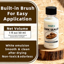 2 Pcs Cork Sealer 1 fl oz (30 ml) with Brush Applicator - Waterproof Sealant for Cork Footbeds & Sandals, Prevents Cracking, Drying — 3