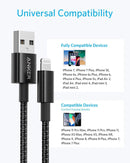 Anker USB A to Lightning Cable, MFi-Certified (2-Pack, 6 ft, Black) 5
