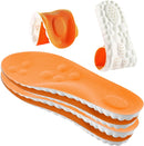 2 Pairs Inserts for Men & Women - 4D Cloud Shoe Insole Super Soft Comfort Memory Foam Inserts (Orange, Men: US 8-11) - Women: US 4-8.5 — 1