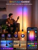 RGB Corner Floor Lamp, Smart Modern LED Mood Light, Glossy Black — 5