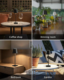 KDG 2 Pack Cordless Black Table Lamps, Rechargeable Portable LED Desk Lamps — 6