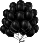 PartyWoo Black Balloons 50pcs Matte Latex Helium Balloons 12 Inch | Black-y18 — 1