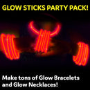 PartySticks Red Glow Sticks - 100pk, 8 Inch Glow in The Dark Light Up Sticks - Party Favors, Decorations, Necklaces and Bracelets with Connectors | 100 Pack Red — 4
