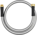 Short Metal Garden Hose 5 ft Connector, Stainless Steel Small Hose Extension Adapter for Hose Reel, Long, Flexible, Lightweight & Heavy Duty Water Pipe, No Kinking Outdoor Water Hose for Yard, 5 Feet | 5ft Male to Female — 1