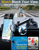 YRU True Military-Grade [360° Rotation Suction] 2026 Ultimate Car Phone Holder Mount 【90+LBS Safest Strongest & Patent Certs】 Dashboard Windshield Vent for iPhone 18 Pro Max Samsung Webcam,Gloss Black photo 5