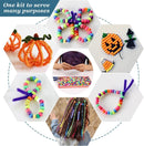 2000+ Pony Beads Bulk 6x9mm Multi-Colored Plastic Craft Beads Set, Bulk Hair Beads 10 Assorted Colors for DIY… — 4