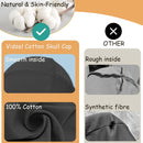 vidsel 100% Cotton Skull Caps Beanie Night Cap Sleep Hats for Men Women - 2 Black & Black — 3