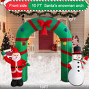10ft Christmas Inflatable Outdoor Decoration Inflatable Yard Decoration Inflatable Santa Claus and Snowman Arch Decoration Built-in LED Lights for Christmas Holiday Party, Garden Decoration — 4