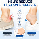 Silicone Heel Protectors, 16 PCS / 8 Pairs Soft Heel Cushion Sleeves, Washable Reusable Heel Pads with 6 Vent Holes, Heel Cushion Cups for Shoes, Daily Foot Comfort Support, 8 White + 8 Nude — 3