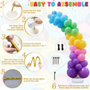 AerWo Balloon Arch Stand, Bendable Balloon Arch Kit with Light Strings | Colorful Half Balloon Arch — 6