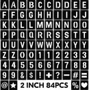 84PCS 2 Inch Letter Number Symbol Stencils, Reusable Alphabet Templates Interlocking Stencil Kit for Painting on Wood, Wall, Fabric, Rock, Sign, DIY Art Projects | 84 Sheets Letterand Number — 1