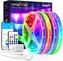 DAYBETTER Led Strip Lights 400 ft (4 Rolls of 100 ft) Ultra Long Smart Light Strips with App Voice Control Remote, 5050 RGB Music Sync Color Changing Lights for Bedroom, Kitchen, Party,Home Decoration — 1