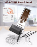 STAGEEK 0.9mm Mechanical Pencil, Drawing Pencil, with Eraser, 40 HB Leads | Brown — 6