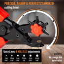 Pro-Master Belt Hole Puncher for Leather - Heavy Duty Rotary Leather Punch Tool for Belts, Watch Bands & Bags - Double Lever Action, Ergonomic Cushioned Non-Slip Handles - 2mm to 4.5mm Punching Kit | Hand-held — 2