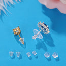 12 Styles 600 Pcs Earring Backs for Studs, Clear Plastic Earrings Hypoallergenic Metal Rubber Silicone Earring Backs… — 7