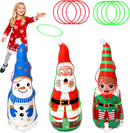 Christmas Games Gifts for Kids Family, Christmas Inflatable Santa, Snowman & Elf Ring Toss Game Set, Office Party Favors Supplies, Indoor Outdoor Carnival Party Decorations Toys — 1