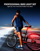 Zewdov High Lumen Super Bright Bike Lights for Night Riding, Adjustable Modes Bicycle Lights Front and Rear, IP65 Waterproof & Rechargeable Bike Headlight and Taillight Set for Cycling Electronics — 7