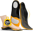 Plantar Fasciitis Insoles for Women Men-260lbs+ Orthotic Arch Support Shoe Inserts for Running, Work Boots, Pain Relief All-Day Comfort for Flat Feet/High Arch (Orange, L | Men 10.5-12/WOMEN 11.5-13) — 1