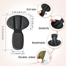 Heel Pads for Shoes Too Big, 4Pcs Mesh Adhesive Heel Grips Inserts for Boots, Loose Shoes, Reusable Heel Heel Cushion Pads for Women Men, Anti Blister Shoe Liners Heel Protectors(Black&Nude) - Black&nude | 4 Pairs — 2