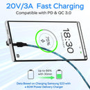 DbillionDa USB C to USB C Cable, 60W PD Fast Charging, 90 Degree (3.3 ft) 3