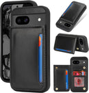 iCoverCase Compatible with Google Pixel 8a Case with Card Holder, Wallet Phone Case for Women Men [RFID Blocking] PU Leather Protective Wallet Case for Pixel 8a (Black) — 1