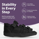 BraceAbility Post Op Shoe - Adjustable Orthopedic Medical Walking Boot for Broken Foot, Broken Toe, Stress Fracture and Injuries, Universal Cast Shoe for Men and Women After Foot Surgery (L - Female) — 5
