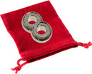 Infinity Hanayama Puzzle, Level 6, Red Velveteen Pouch, Bundle — 1