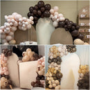 Pink Brown Balloons Coffee Brown Beige Balloon Bear Birthday Baby Shower | Pink Brown Beige | 35pcs — 4