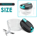 Multi-Function Manual Food Processors & Chopper with Cover and Handle, Garlic Press Vegetable Chopper… — 7