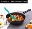 HOTEC Heat Resistant 600℉ Food Grade Silicone Rubber Spatula Set for Baking,…