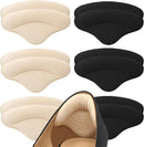 6 Pairs Heel Pads Heel Grips Liner for Loose Shoes, Heel Cushion Pads Heel Inserts for Shoe Too Big, Ultra Soothing Heel Protectors for Heel Pain, Heel Slipping, Blisters, Friction(Black&Beige) — 1