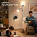 GERGO Torchiere Floor Lamp with Remote Control and Adjustable Reading Light — 5