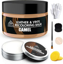 FORTIVO Leather Recoloring Balm with Mink Oil, Couch Repair Kit, Leather Dye and Restorer for Furniture - Camel — 1