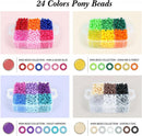 4800PCS Pony Beads Bulk, 24 Colors Kandi Rave Beads for Bracelet Making — 3