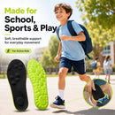 4D Cloud-Like Insoles for Kids & Youth - Memory Foam Shoe Inserts with Shock Absorption, Trim-to-Fit Arch Support for Healthy Development of Growing Feet (US Youth 5Y-6Y) - Black - US Youth 5Y-6Y/245mm — 4