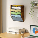 Ironwood Hanging Wall File Organizer, 5 Pocket Mesh Mail Organizer Wall Mounted with Nametag Label, Wall File Holder for Office Home School, Magazine Rack for Mail Paper Document Organization, Black — 2