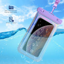 Floatable Waterproof Phone Pouch Case for iPhone 17 16 Pro Max/15/14/13/12, IP68 Travel Cellphone Dry Bag Beach Cruise Ship Essentials Bags with Crossbody Lanyard, Iridescent Purple - 7″ — 5