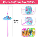 Paxcoo 50pc Umbrella Straws for Cocktails, Tropical Hawaiian Luau Party Decorations (Assorted Colors) | 50 Multicolors — 4