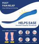 Cloudflo Plantar Fasciitis Insoles Men Women, Heavy Duty High Arch Support - Blue - MEN 5.5-6.5|WOMEN 7.5-8.5(260mm) — 2