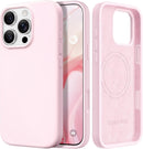 GolbinBox Magnetic for iPhone 16 Pro Max Case, Silicone Cover, Chalk Pink — 1