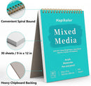 Mixed Media Sketchbook 9"x12" Multimedia Sketchbook, 2-Pack 30 Sheets | 9" x 12"(Pack of 2) — 2