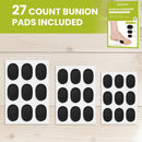 Bukihome Bunion Cushions Pain Relief Bunion Pads to Wear in Shoes - Strong Adhesion & Waterproof,Moleskin Guards Protect Feet for Men and Women, Prevents Friction and Pressure,Black(27 Count) | 27 Count (Pack of 1) — 2