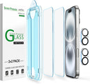 amFilm OneTouch for iPhone 16 Screen Protector 6.1'' Tempered Glass photo 1